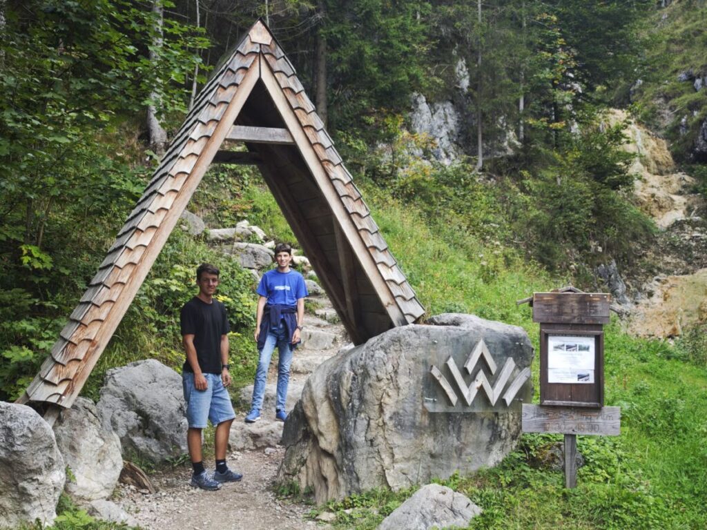 Einstieg in den oberen Teil der Rehbachklamm